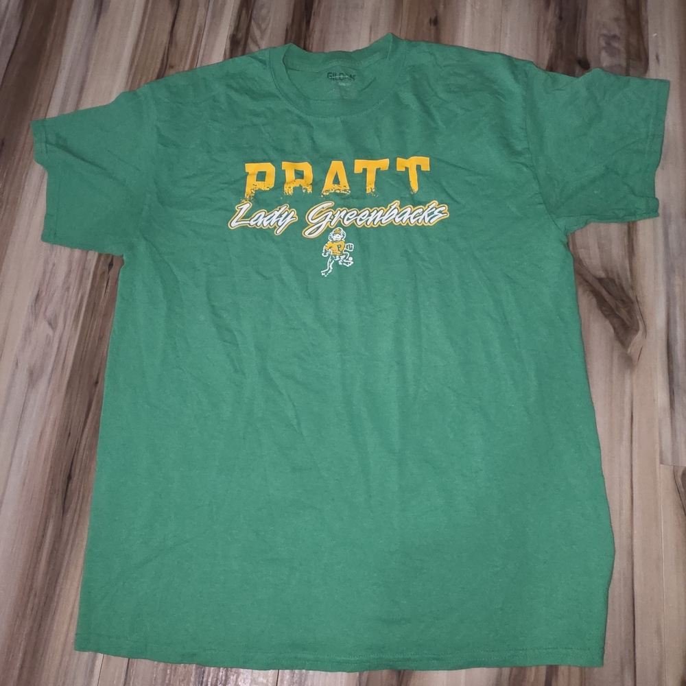 Gildan Green and Yellow Graphic Tee